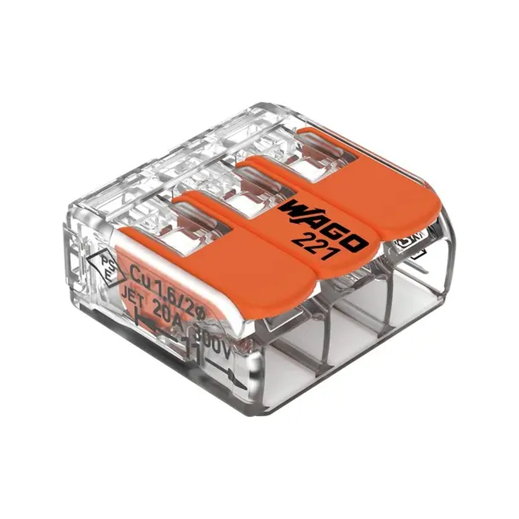 [221-413] Connecteur WAGO racordement 3 pins max 4mm²