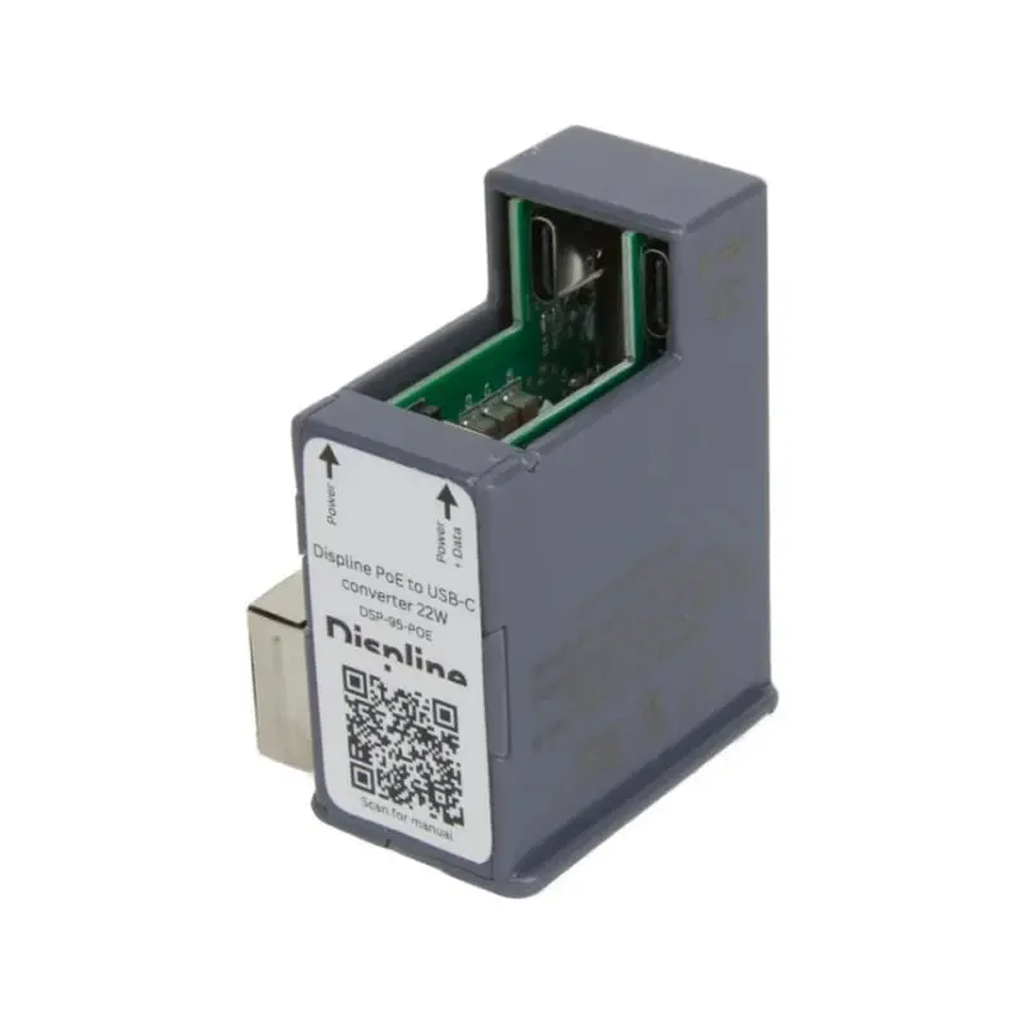 [DSP-95-POE] Converter Displine PoE to USB-c power + data / 22 W