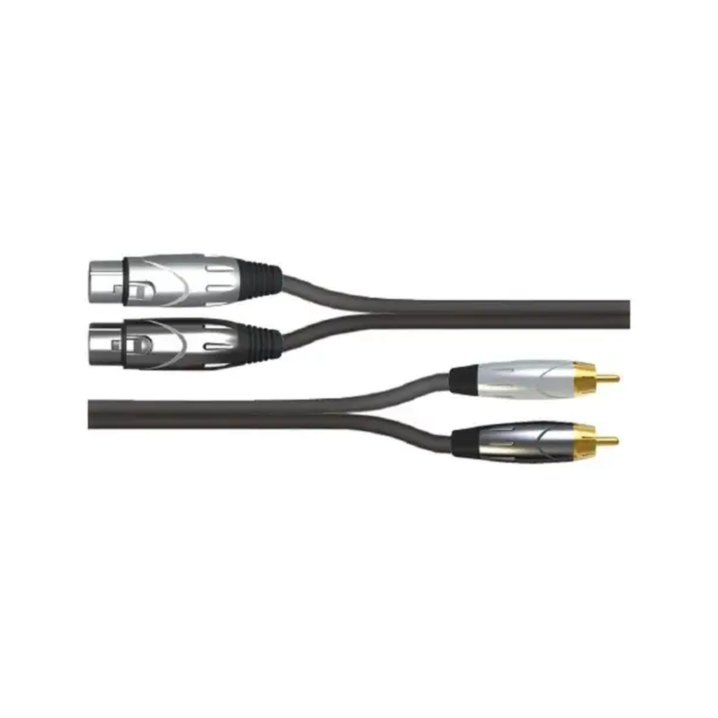 [BXR008-3] Cordon 2 XLR f to rca m 3m