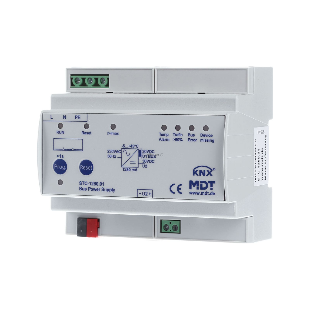 [STC-1280.01] Alimentation MDT KNX 1280 mA avec fonction de diagnostique