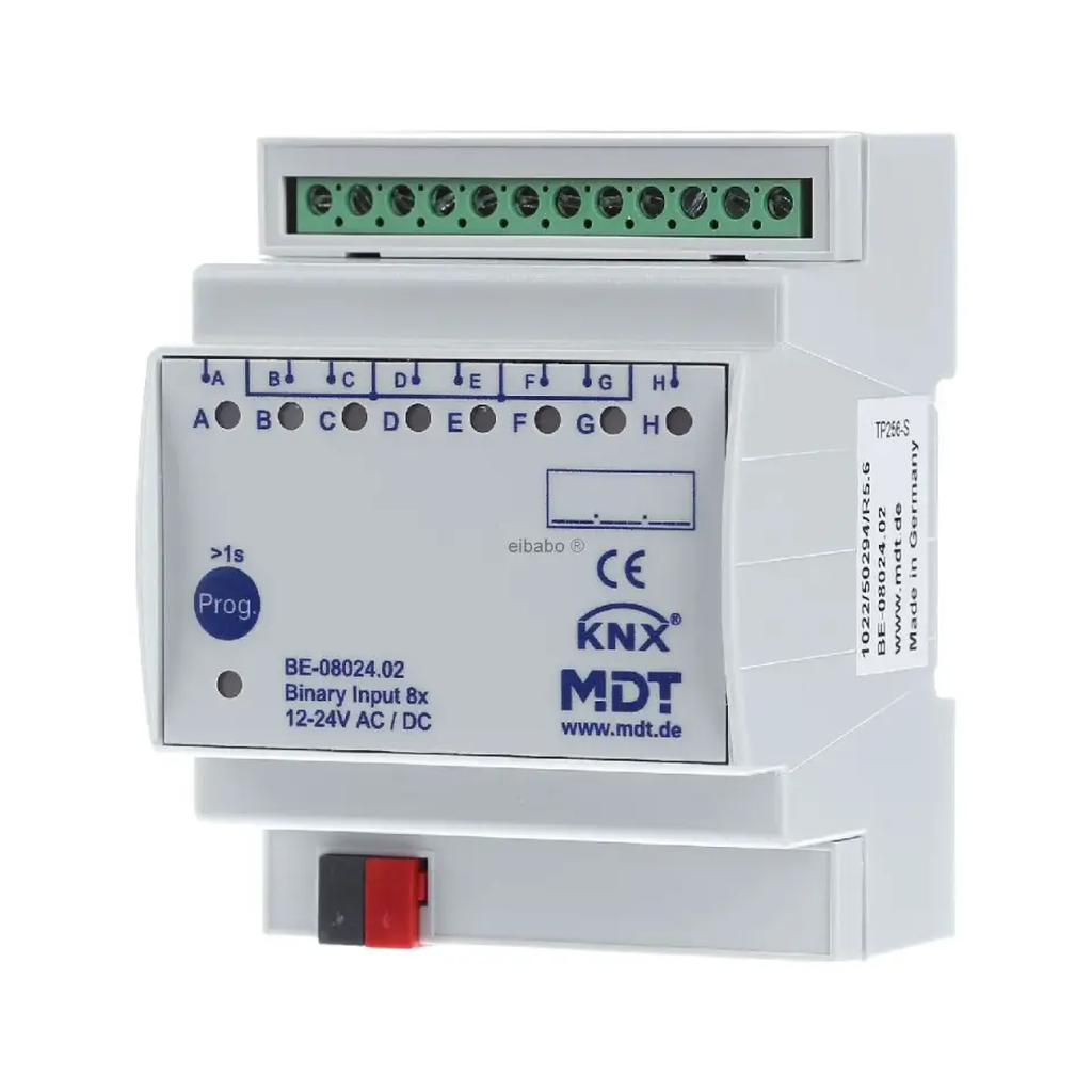 Module MDT entree binaire KNX dni 08 chs, 24 VAC/dc