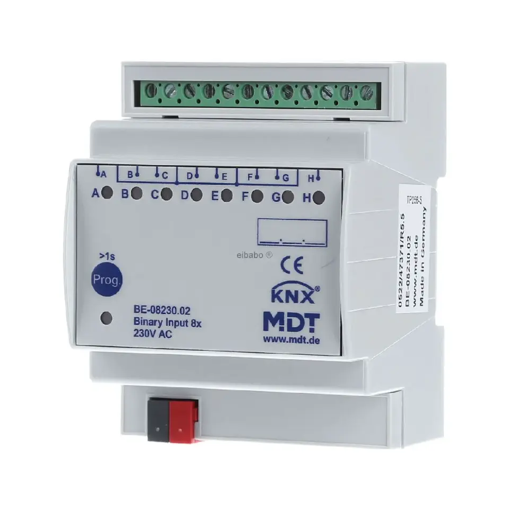 Module MDT entree binaire KNX 08 fois 230 V ac