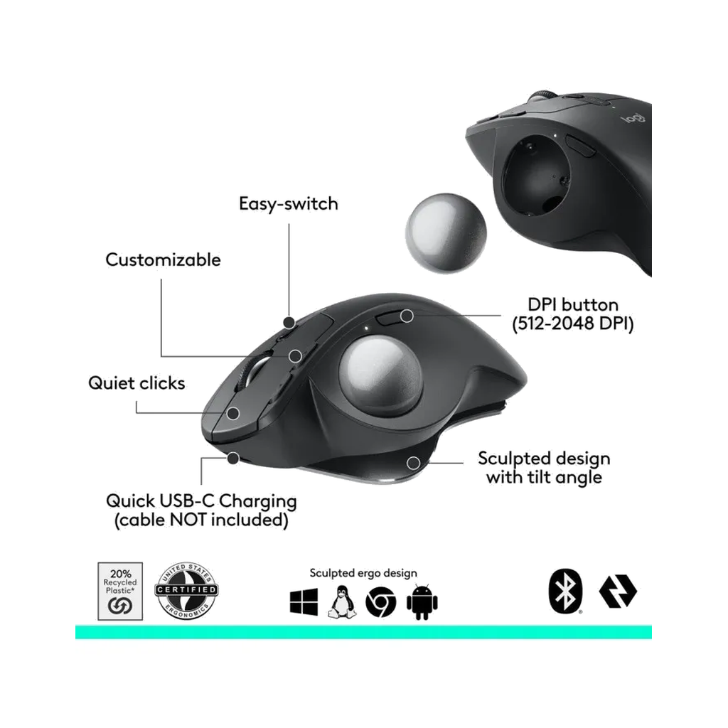 [MX ERGO S] Souris Logitech mx ergo s wirless graphitite